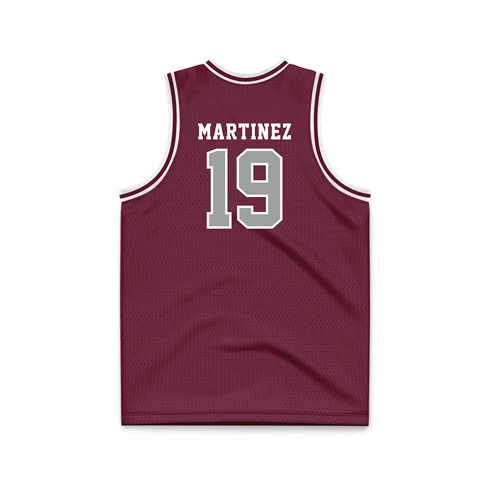 Texas A&M - NCAA Men's Basketball : Eemil Martinez - Maroon Basketball Jersey-1
