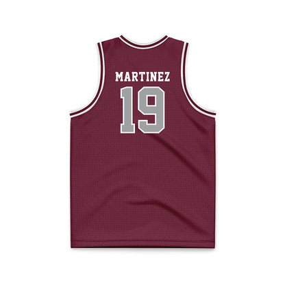 Texas A&M - NCAA Men's Basketball : Eemil Martinez - Maroon Basketball Jersey-1