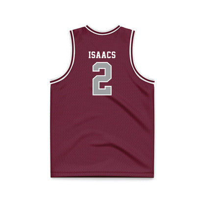 Texas A&M - NCAA Men's Basketball : Pop Isaacs - Maroon Basketball Jersey-1