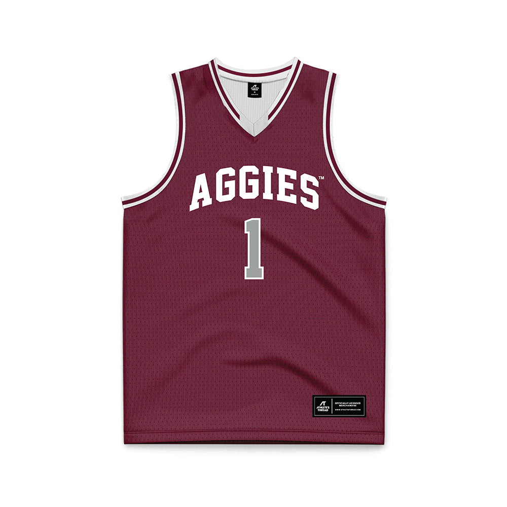 Texas A&M - NCAA Men's Basketball : Josh Holloway - Maroon Basketball Jersey-0