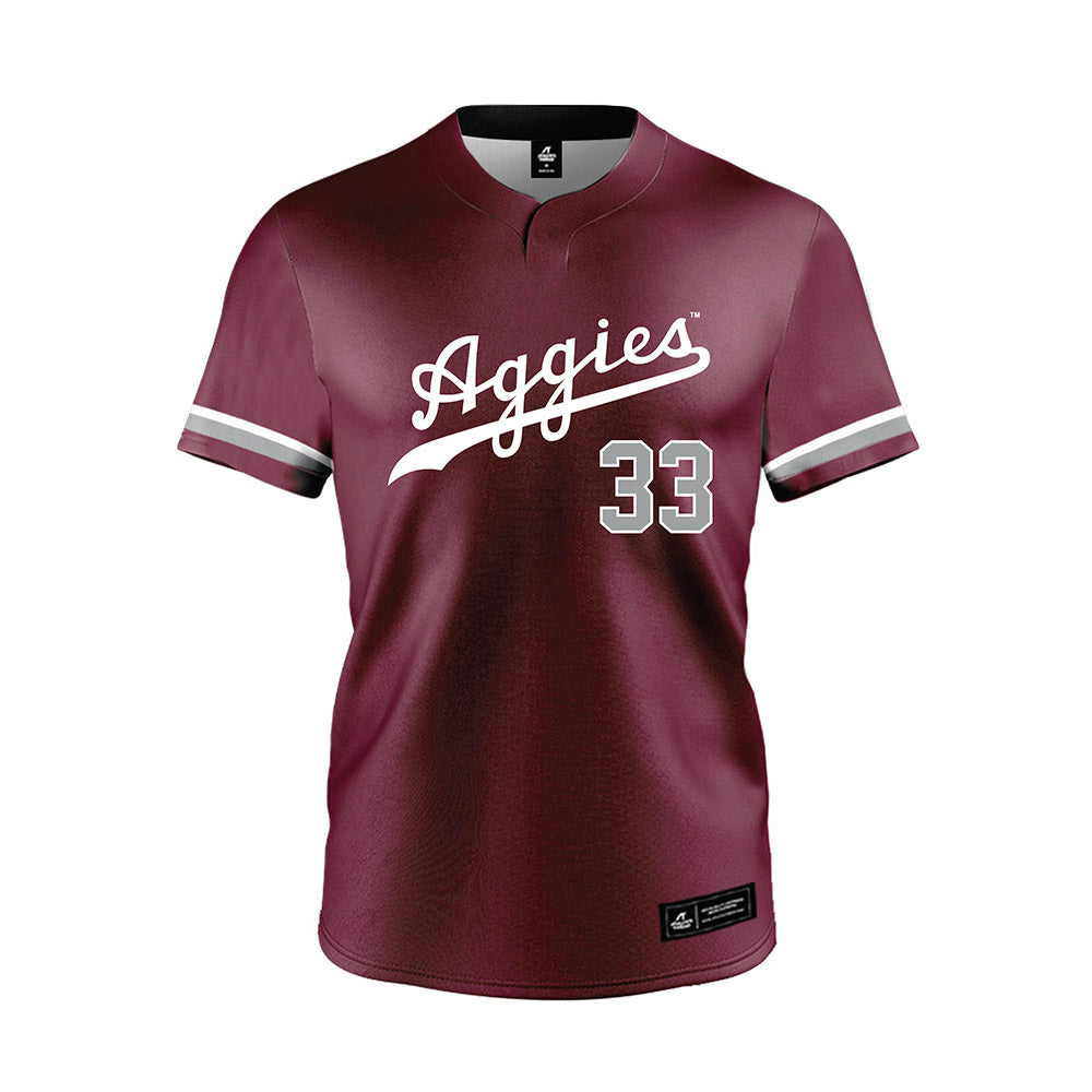 Texas A&M - NCAA Softball : Taylor Hampton - Maroon Jersey-0