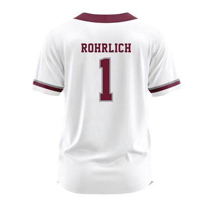 Texas A&M - NCAA Softball : Reagan Rohrlich - White Jersey-1