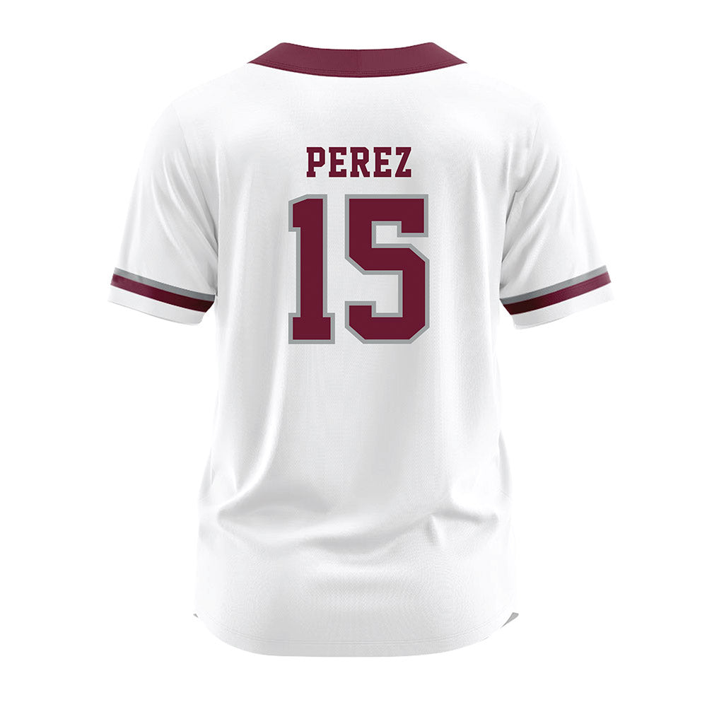 Texas A&M - NCAA Softball : Larisa Perez - White Jersey-1