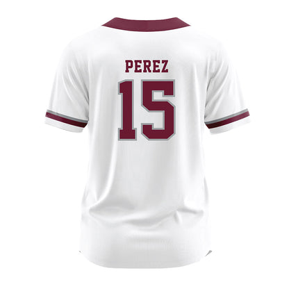 Texas A&M - NCAA Softball : Larisa Perez - White Jersey-1