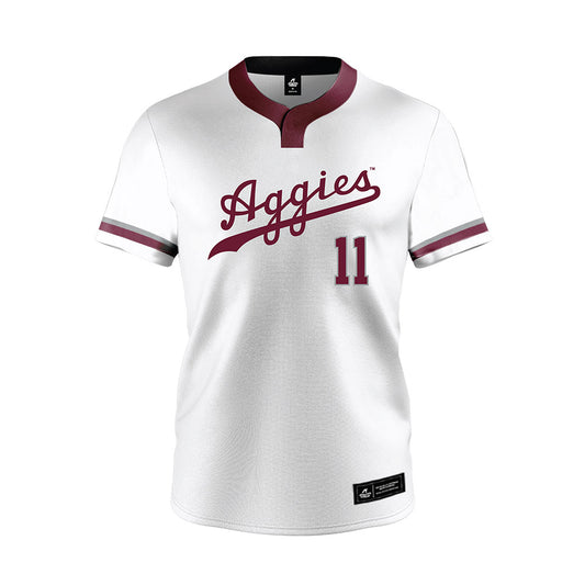 Texas A&M - NCAA Softball : Paislie Allen - White Jersey-0