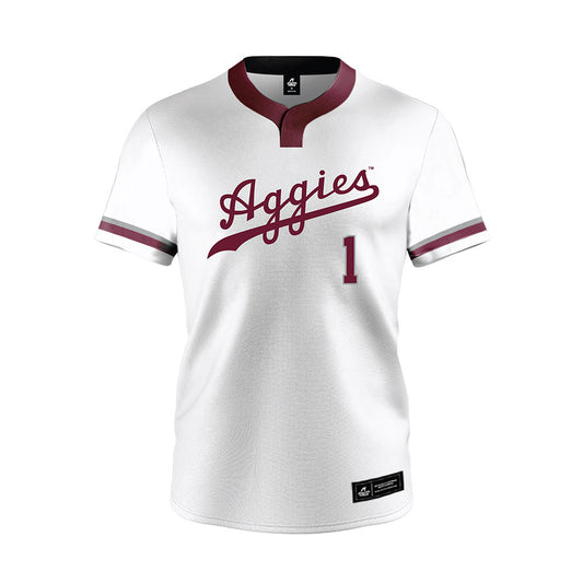 Texas A&M - NCAA Softball : Reagan Rohrlich - White Jersey-0