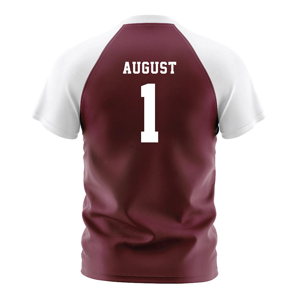Texas A&M - NCAA Women's Soccer : Makenna August - Maroon Soccer Jersey-1