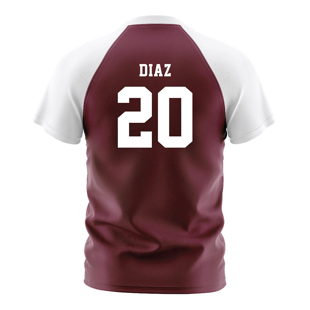 Texas A&M - NCAA Women's Soccer : Leah Diaz - Maroon Soccer Jersey-1
