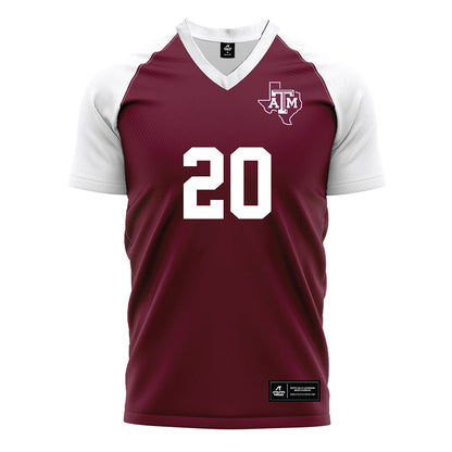 Texas A&M - NCAA Women's Soccer : Leah Diaz - Maroon Soccer Jersey-0