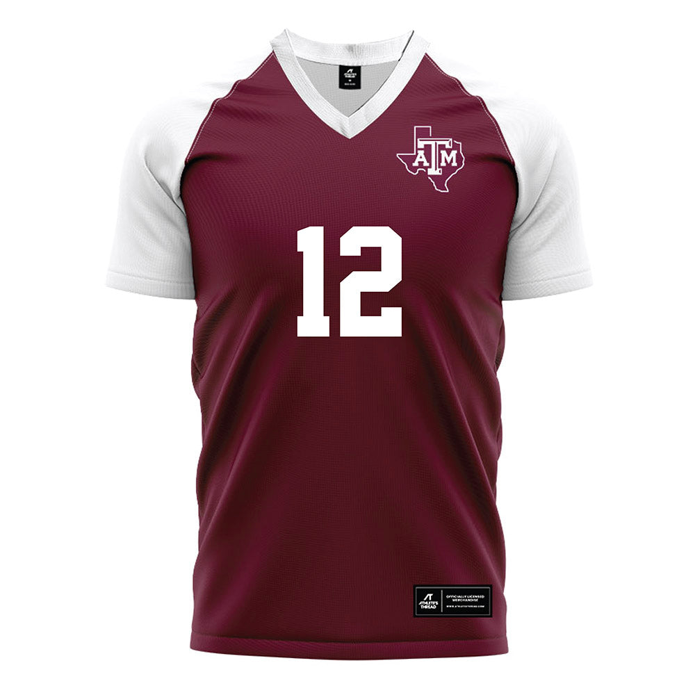 Texas A&M - NCAA Women's Soccer : Sydney Fuller - Maroon Soccer Jersey-0