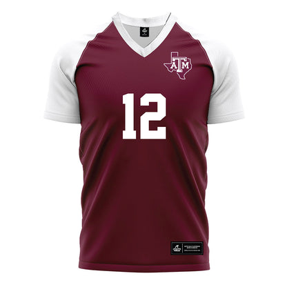 Texas A&M - NCAA Women's Soccer : Sydney Fuller - Maroon Soccer Jersey-0