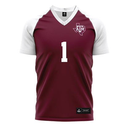 Texas A&M - NCAA Women's Soccer : Makenna August - Maroon Soccer Jersey-0