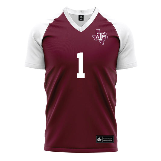 Texas A&M - NCAA Women's Soccer : Makenna August - Maroon Soccer Jersey-0