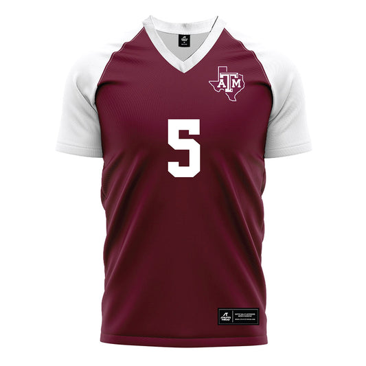 Texas A&M - NCAA Women's Soccer : Blake Hughes - Maroon Soccer Jersey-0