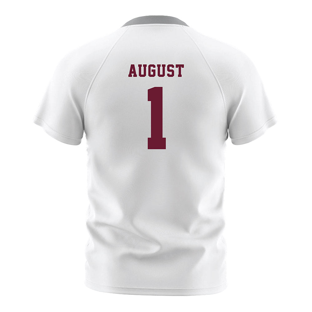 Texas A&M - NCAA Women's Soccer : Makenna August - White Soccer Jersey-1