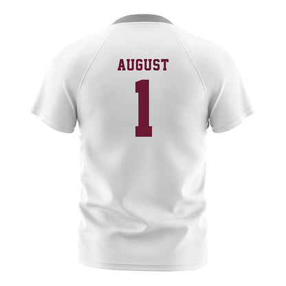Texas A&M - NCAA Women's Soccer : Makenna August - White Soccer Jersey-1
