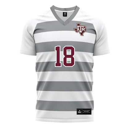 Texas A&M - NCAA Women's Soccer : Lucy Landherr - White Soccer Jersey-0