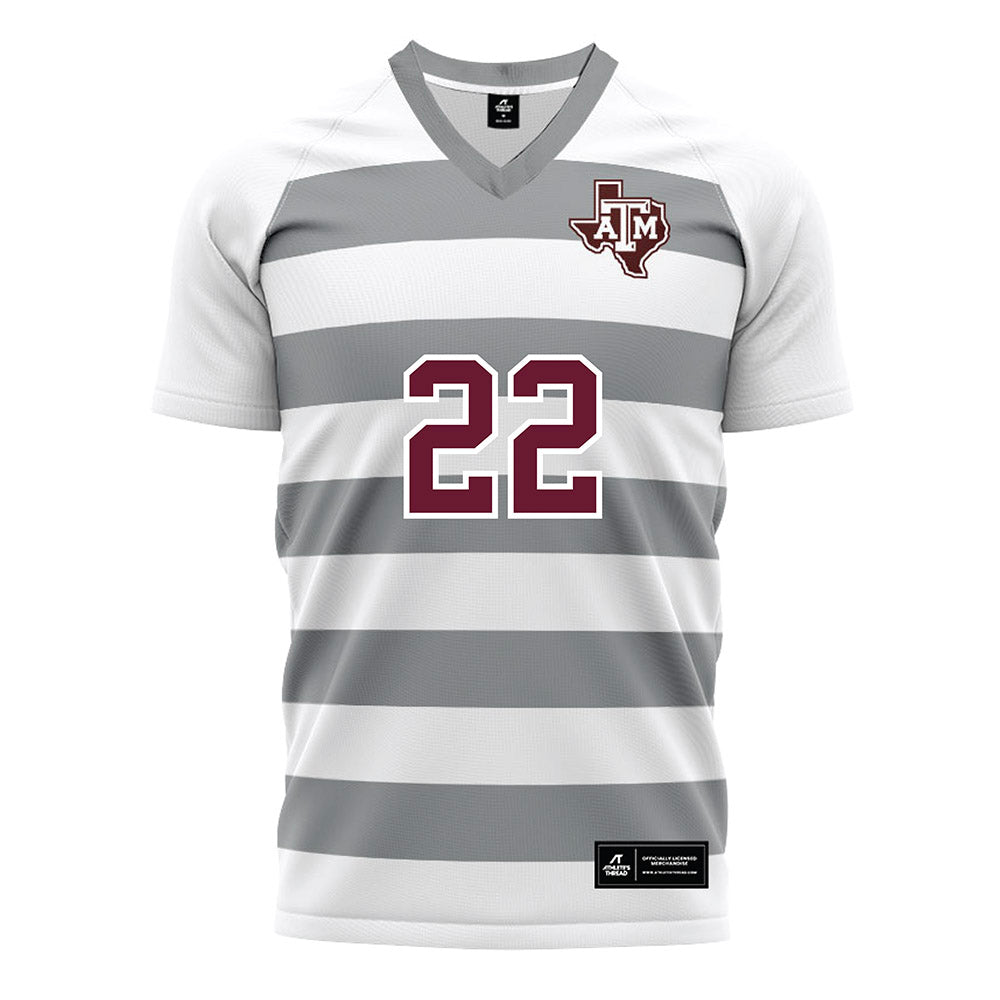 Texas A&M - NCAA Women's Soccer : Kieana Smith - White Soccer Jersey-0