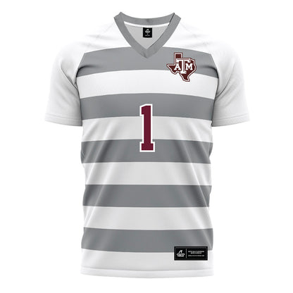 Texas A&M - NCAA Women's Soccer : Makenna August - White Soccer Jersey-0