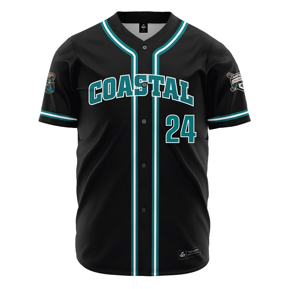 Coastal Carolina - NCAA Baseball : Brice Estep - Black Jersey-0