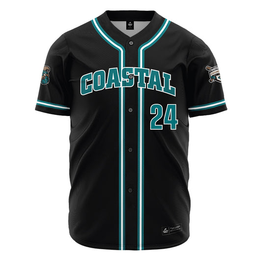 Coastal Carolina - NCAA Baseball : Brice Estep - Black Jersey-0