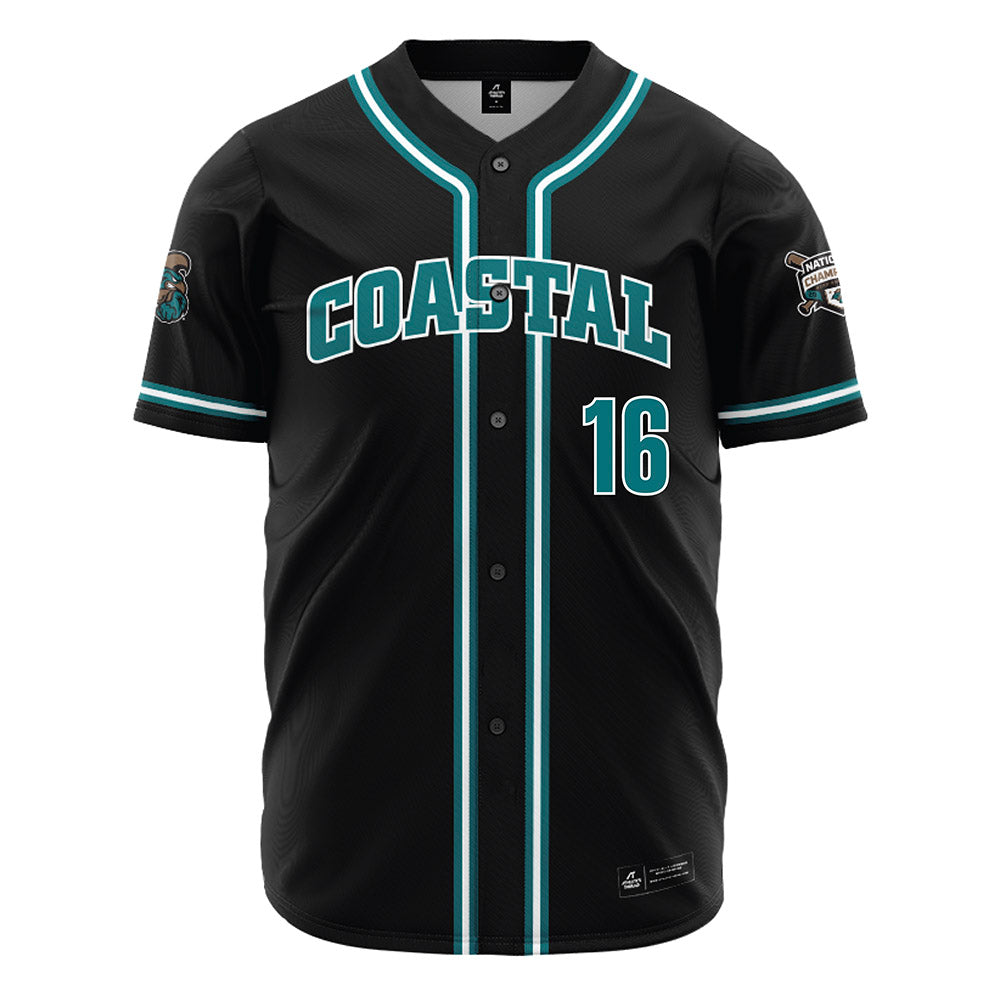 Coastal Carolina - NCAA Baseball : Jackson Winer - Black Jersey-0