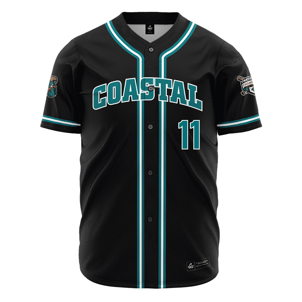 Coastal Carolina - NCAA Baseball : Colby Thorndyke - Black Jersey-0