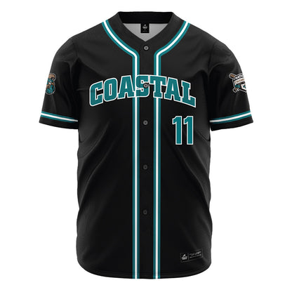 Coastal Carolina - NCAA Baseball : Colby Thorndyke - Black Jersey-0