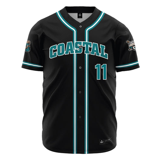 Coastal Carolina - NCAA Baseball : Colby Thorndyke - Black Jersey-0