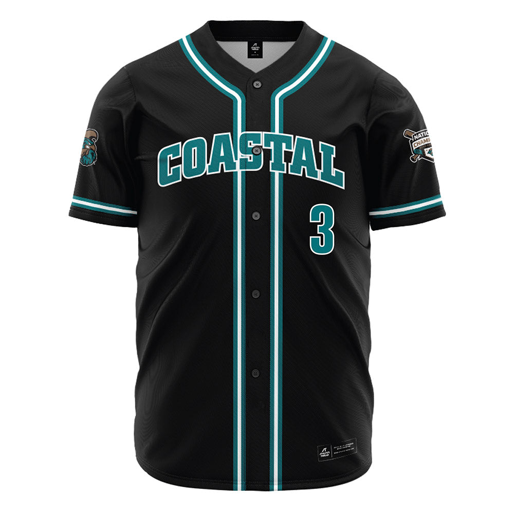 Coastal Carolina - NCAA Baseball : Lukas Buckner - Black Jersey-0