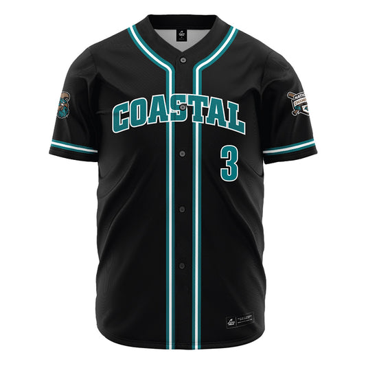 Coastal Carolina - NCAA Baseball : Lukas Buckner - Black Jersey-0