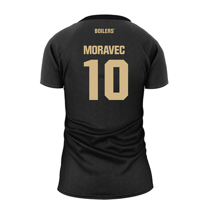 Purdue - NCAA Women's Volleyball : Nataly Moravec - Black Volleyball Jersey-1