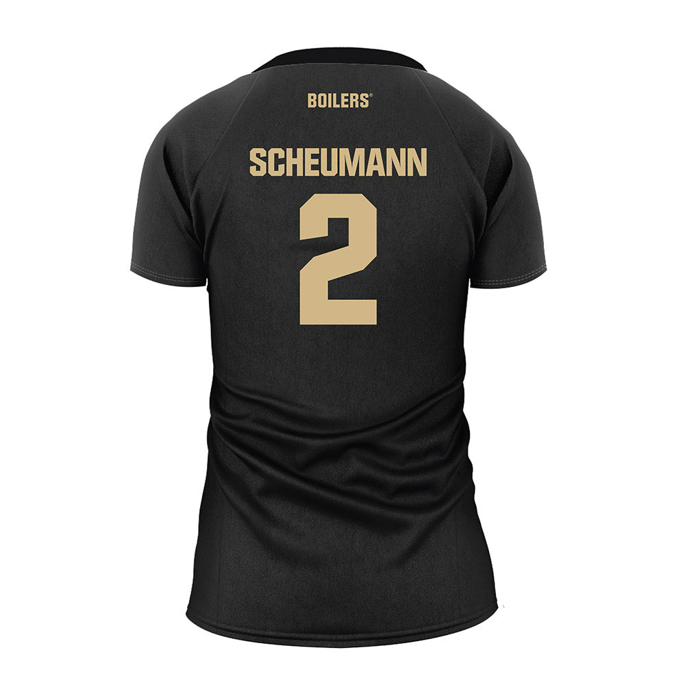 Purdue - NCAA Women's Volleyball : MaryKate Scheumann - Black Volleyball Jersey-1