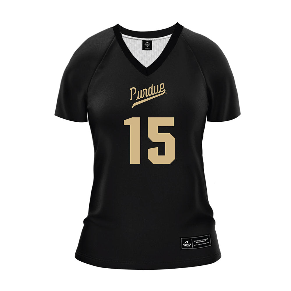 Purdue - NCAA Women's Volleyball : Rachel Williams - Black Volleyball Jersey-0