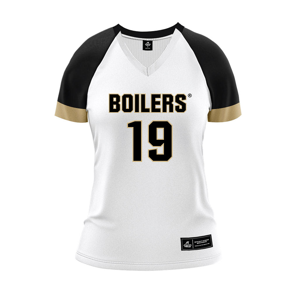 Purdue - NCAA Women's Volleyball : Elle Schara - White Volleyball Jersey-0