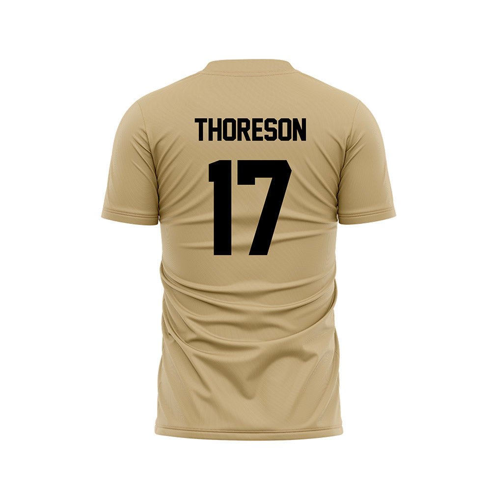 Purdue - NCAA Women's Soccer : Angelina Thoreson - Gold Soccer Jersey-1