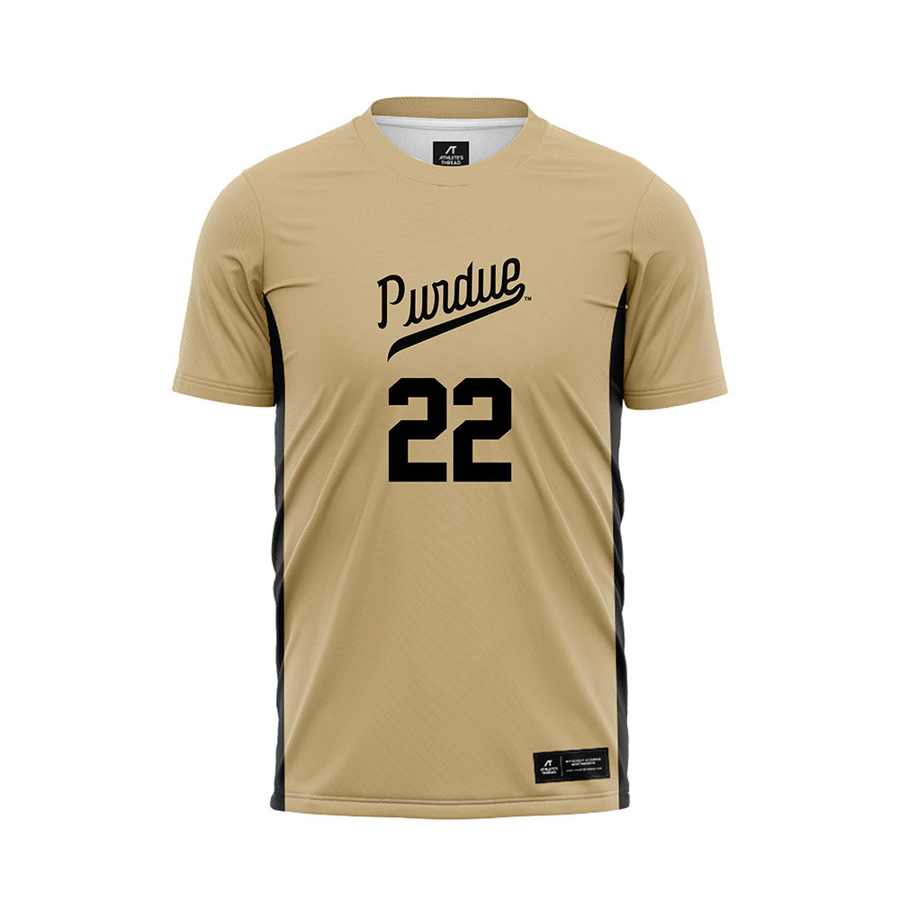 Purdue - NCAA Women's Soccer : Kate Noel - Gold Soccer Jersey-0