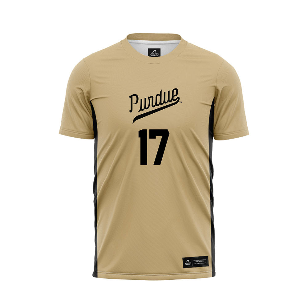 Purdue - NCAA Women's Soccer : Angelina Thoreson - Gold Soccer Jersey-0