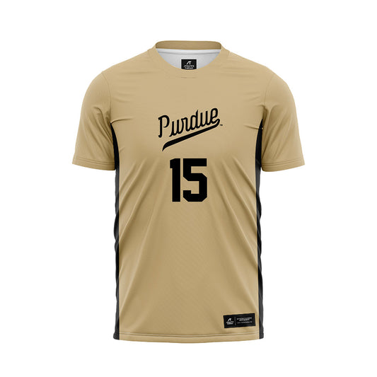 Purdue - NCAA Women's Soccer : Kayla Budish - Gold Soccer Jersey-0