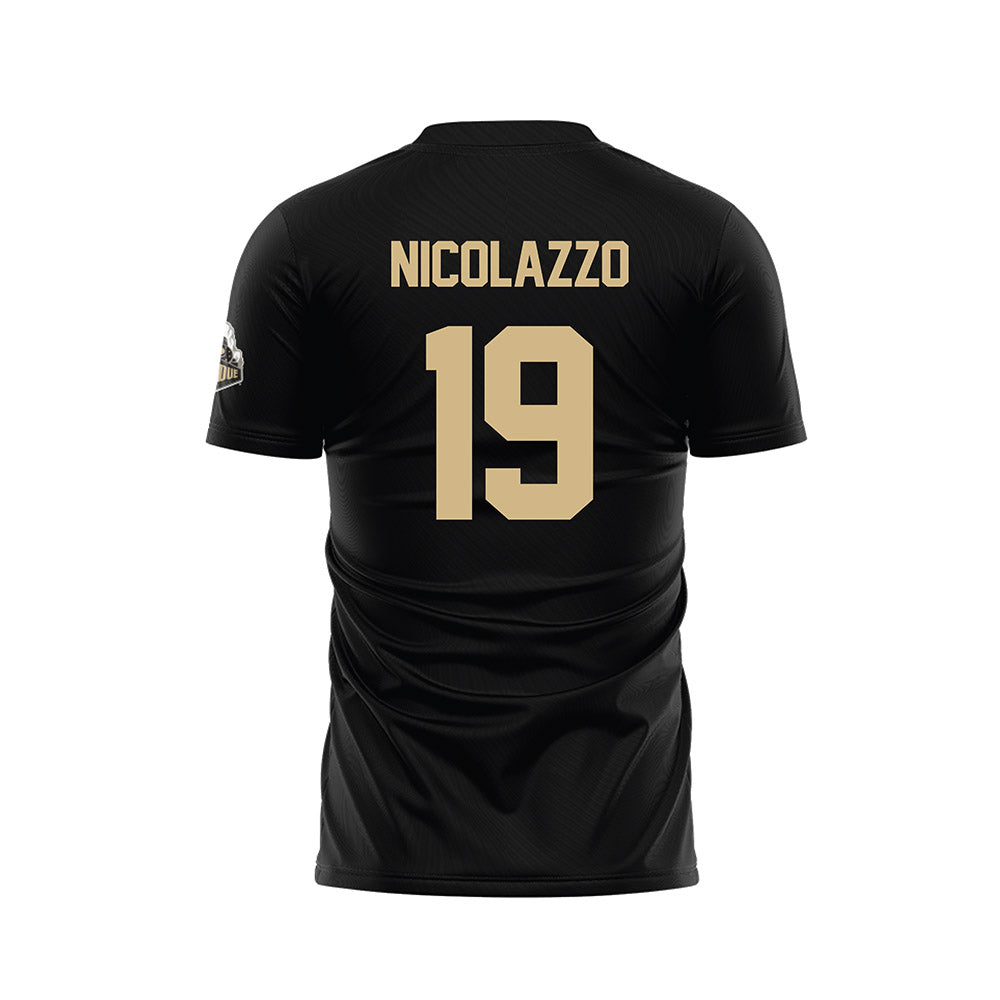 Purdue - NCAA Women's Soccer : Chiara Nicolazzo - Black Soccer Jersey-1