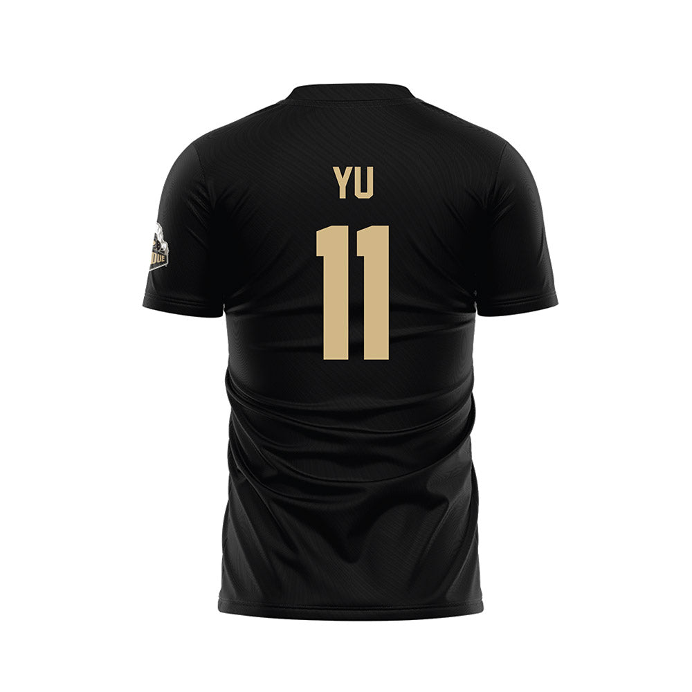 Purdue - NCAA Women's Soccer : Cherry Yu - Black Soccer Jersey-1