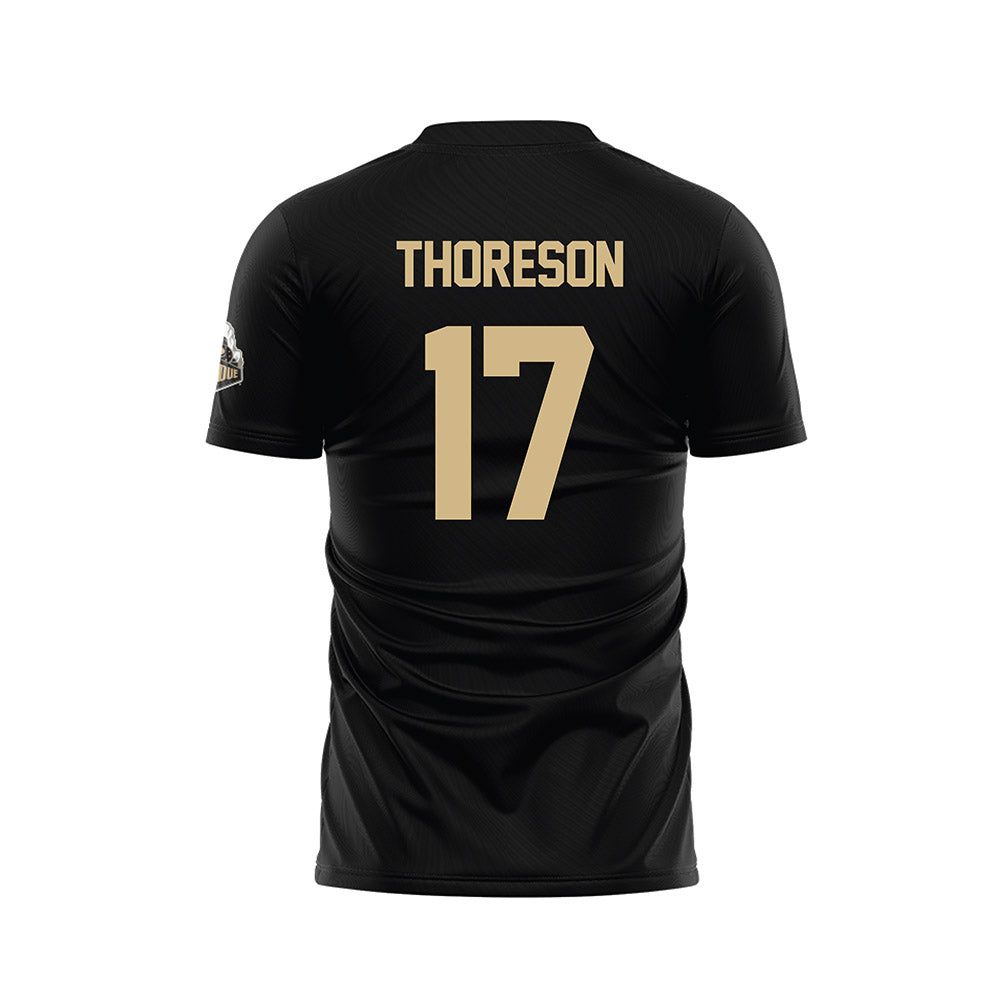 Purdue - NCAA Women's Soccer : Angelina Thoreson - Black Soccer Jersey-1