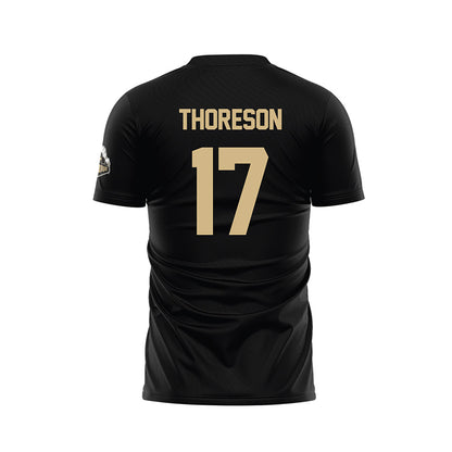 Purdue - NCAA Women's Soccer : Angelina Thoreson - Black Soccer Jersey-1