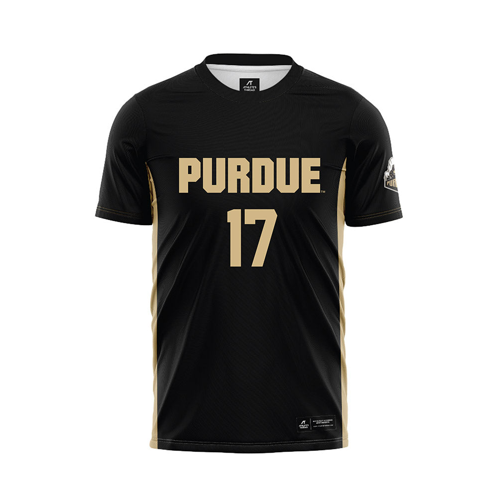 Purdue - NCAA Women's Soccer : Angelina Thoreson - Black Soccer Jersey-0