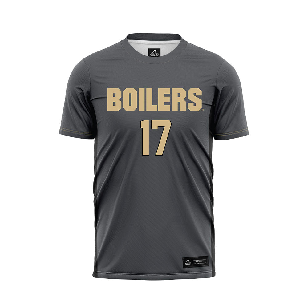 Purdue - NCAA Women's Soccer : Angelina Thoreson - Grey Soccer Jersey-0