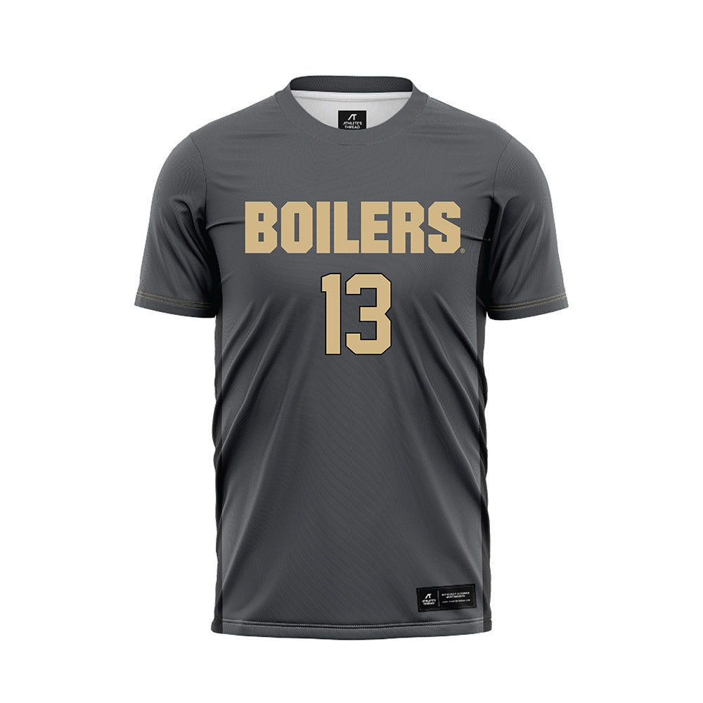 Purdue - NCAA Women's Soccer : bianca hanisch - Grey Soccer Jersey-0