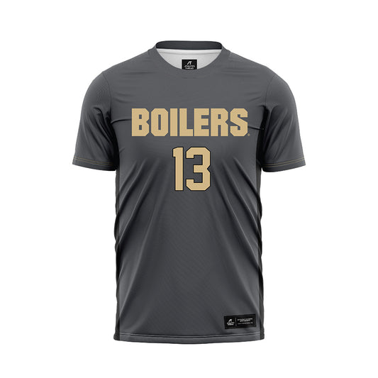 Purdue - NCAA Women's Soccer : bianca hanisch - Grey Soccer Jersey-0