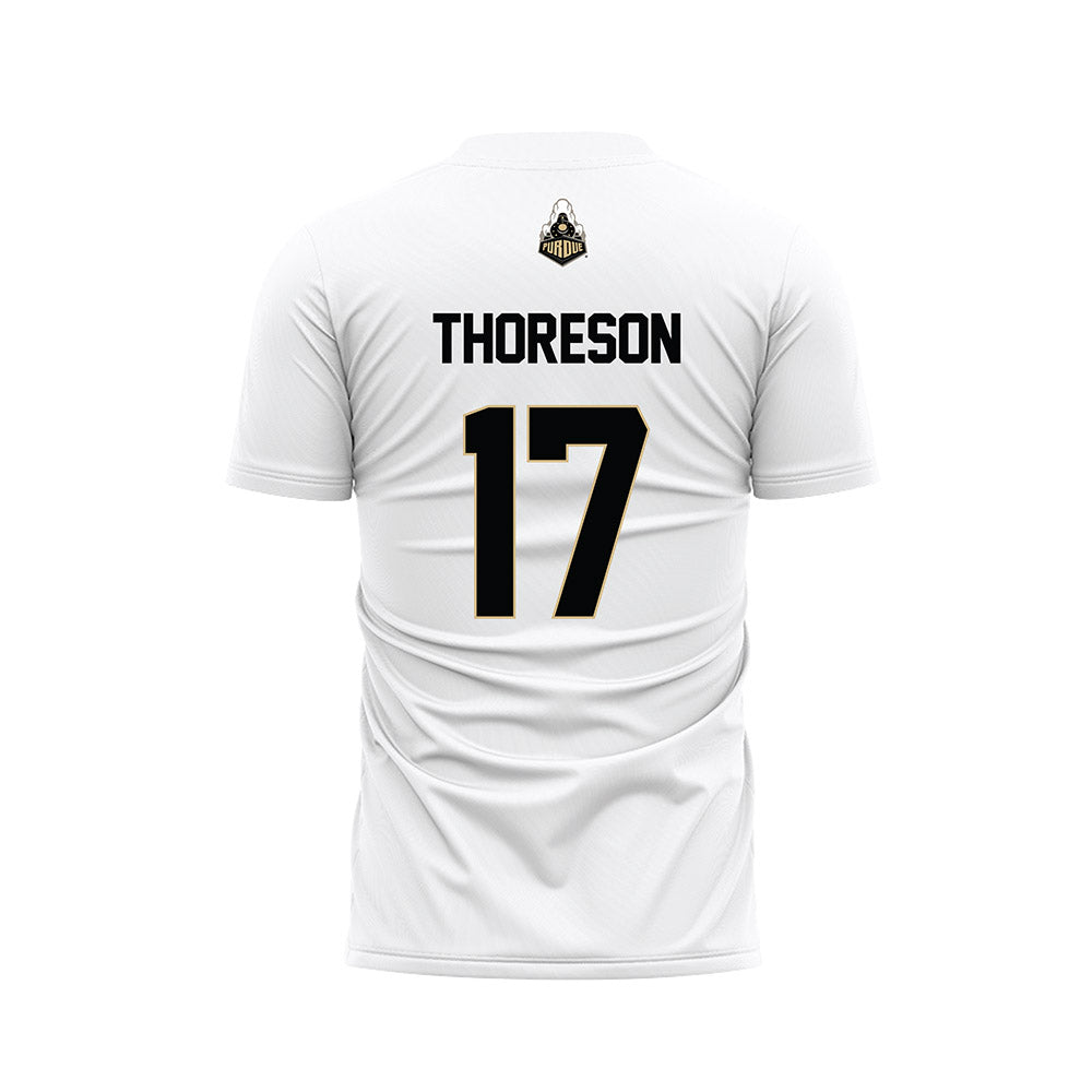 Purdue - NCAA Women's Soccer : Angelina Thoreson - White Soccer Jersey-1