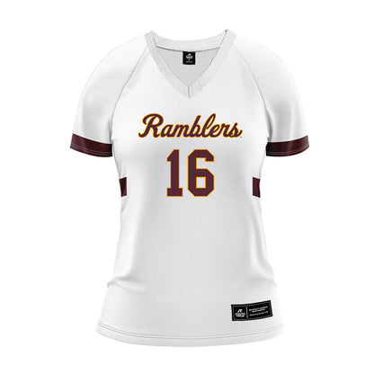 Loyola - NCAA Women's Volleyball : Jordan Bruckner - White Volleyball Jersey-0