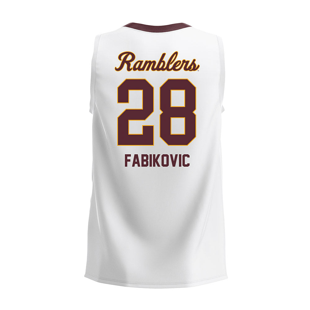 Loyola - NCAA Men's Volleyball : Daniel Fabikovic - 2025 White Volleyball Jersey-1